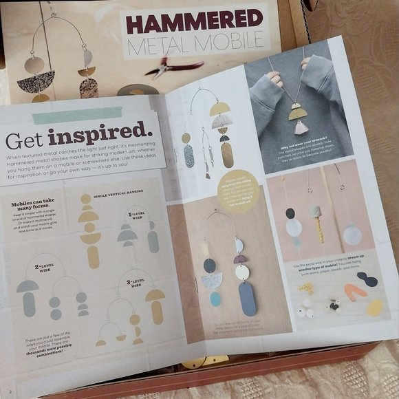 NIB KiwiCo Maker Crate Box Hammered Metal Mobile - Picture 3 of 5